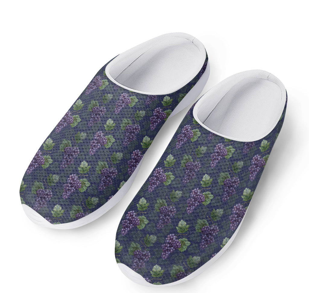 Watercolor Purple Grapes Pattern Print Mesh Casual Shoes