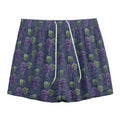 Watercolor Purple Grapes Pattern Print Mesh Shorts