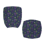 Watercolor Purple Grapes Pattern Print Office Chair Cover