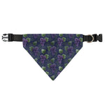 Watercolor Purple Grapes Pattern Print Over The Collar Dog Bandana