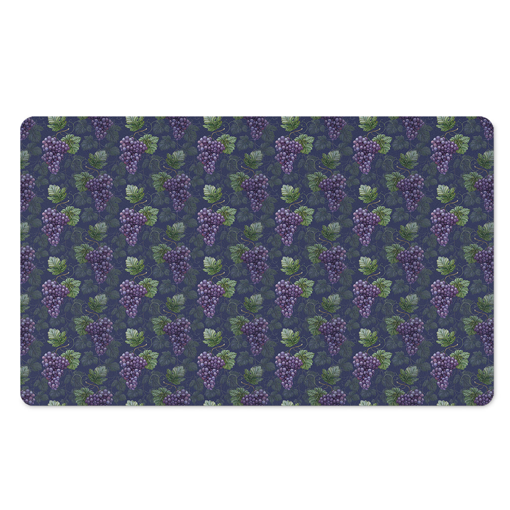 Watercolor Purple Grapes Pattern Print Polyester Doormat