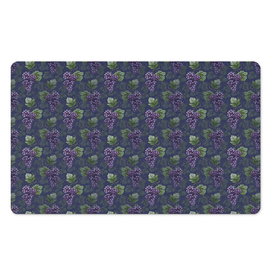 Watercolor Purple Grapes Pattern Print Polyester Doormat