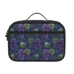 Watercolor Purple Grapes Pattern Print Portable Lunch Bag
