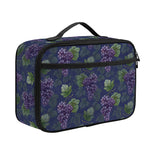 Watercolor Purple Grapes Pattern Print Portable Lunch Bag