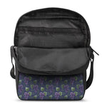 Watercolor Purple Grapes Pattern Print Rectangular Crossbody Bag