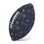Watercolor Purple Grapes Pattern Print Rugby Ball