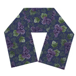 Watercolor Purple Grapes Pattern Print Scarf
