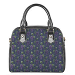 Watercolor Purple Grapes Pattern Print Shoulder Handbag