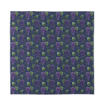 Watercolor Purple Grapes Pattern Print Silk Bandana