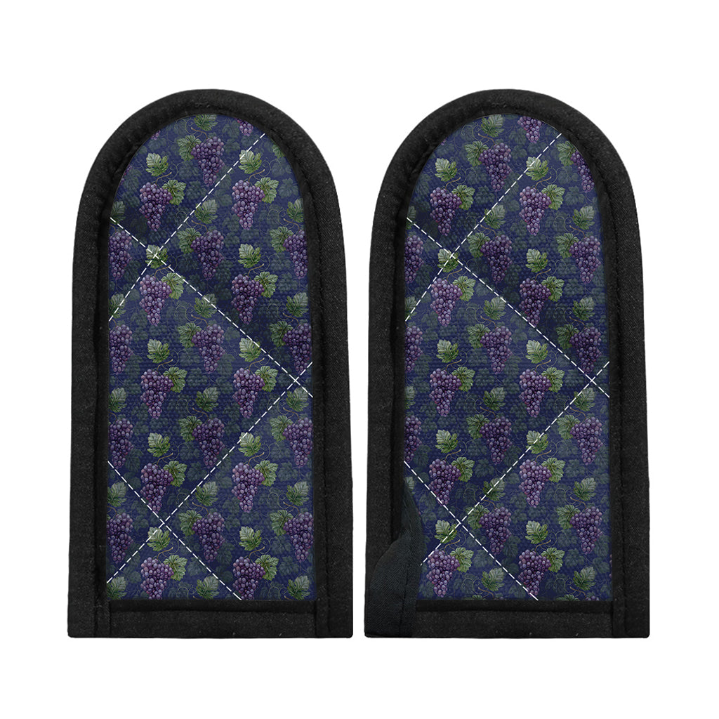 Watercolor Purple Grapes Pattern Print Skillet Handle Cover