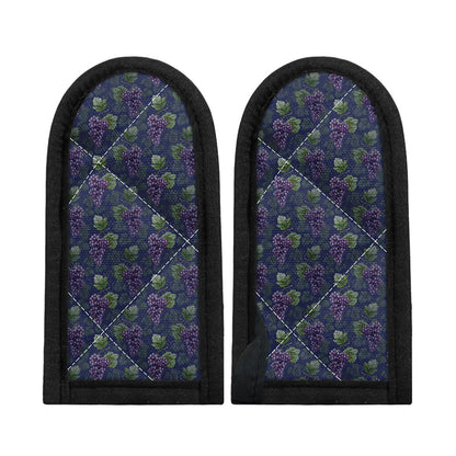 Watercolor Purple Grapes Pattern Print Skillet Handle Cover