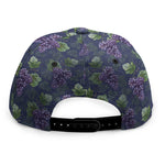 Watercolor Purple Grapes Pattern Print Snapback Cap