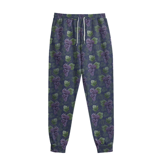 Watercolor Purple Grapes Pattern Print Sweatpants