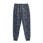 Watercolor Purple Grapes Pattern Print Sweatpants