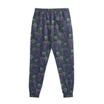 Watercolor Purple Grapes Pattern Print Sweatpants