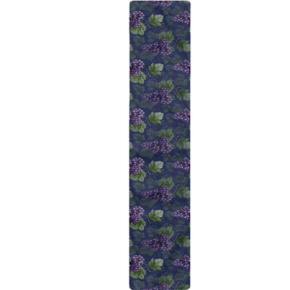 Watercolor Purple Grapes Pattern Print Table Runner