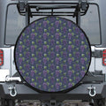 Watercolor Purple Grapes Pattern Print Tire Cover