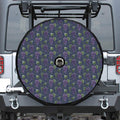 Watercolor Purple Grapes Pattern Print Tire Cover With Camera Hole