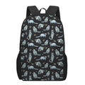 Watercolor Raccoon Pattern Print 17 Inch Backpack