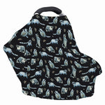 Watercolor Raccoon Pattern Print Baby Seat Cover