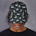 Watercolor Raccoon Pattern Print Baseball Cap