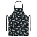 Watercolor Raccoon Pattern Print Bib Apron With Pocket