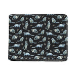 Watercolor Raccoon Pattern Print Bifold Wallet