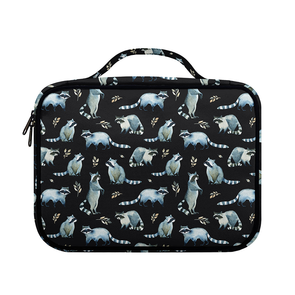 Watercolor Raccoon Pattern Print Briefcase Bible Bag