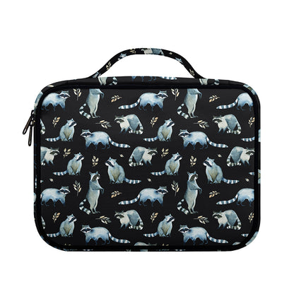 Watercolor Raccoon Pattern Print Briefcase Bible Bag
