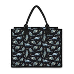 Watercolor Raccoon Pattern Print Canvas Tote Bag