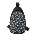 Watercolor Raccoon Pattern Print Sling Bag