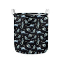 Watercolor Raccoon Pattern Print Collapsible Laundry Basket