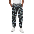 Watercolor Raccoon Pattern Print Cotton Sweatpants