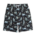 Watercolor Raccoon Pattern Print Cotton Shorts