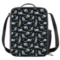 Watercolor Raccoon Pattern Print Crossbody Lunch Bag