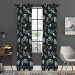 Watercolor Raccoon Pattern Print Curtain