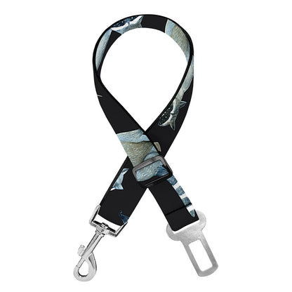 Watercolor Raccoon Pattern Print Dog Seat Belt