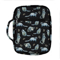 Watercolor Raccoon Pattern Print Front Pocket Bible Bag