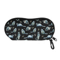 Watercolor Raccoon Pattern Print Glasses Case