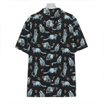 Watercolor Raccoon Pattern Print Hawaiian Shirt