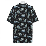 Watercolor Raccoon Pattern Print Hawaiian Shirt