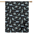Watercolor Raccoon Pattern Print House Flag