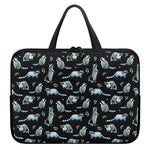 Watercolor Raccoon Pattern Print Laptop Sleeve With Handle