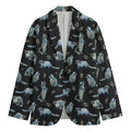 Watercolor Raccoon Pattern Print Men's Blazer
