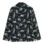 Watercolor Raccoon Pattern Print Men's Blazer