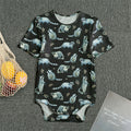 Watercolor Raccoon Pattern Print Men's Bodysuit