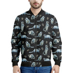 Watercolor Raccoon Pattern Print Men's Bomber Jacket