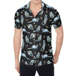 Watercolor Raccoon Pattern Print Men's Shirt