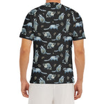 Watercolor Raccoon Pattern Print Men's Short Sleeve Rash Guard