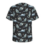 Watercolor Raccoon Pattern Print Men's Sports T-Shirt